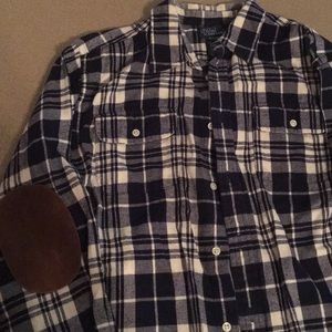 Flannel Polo Ralph Lauren shirt with Elbow Patches
